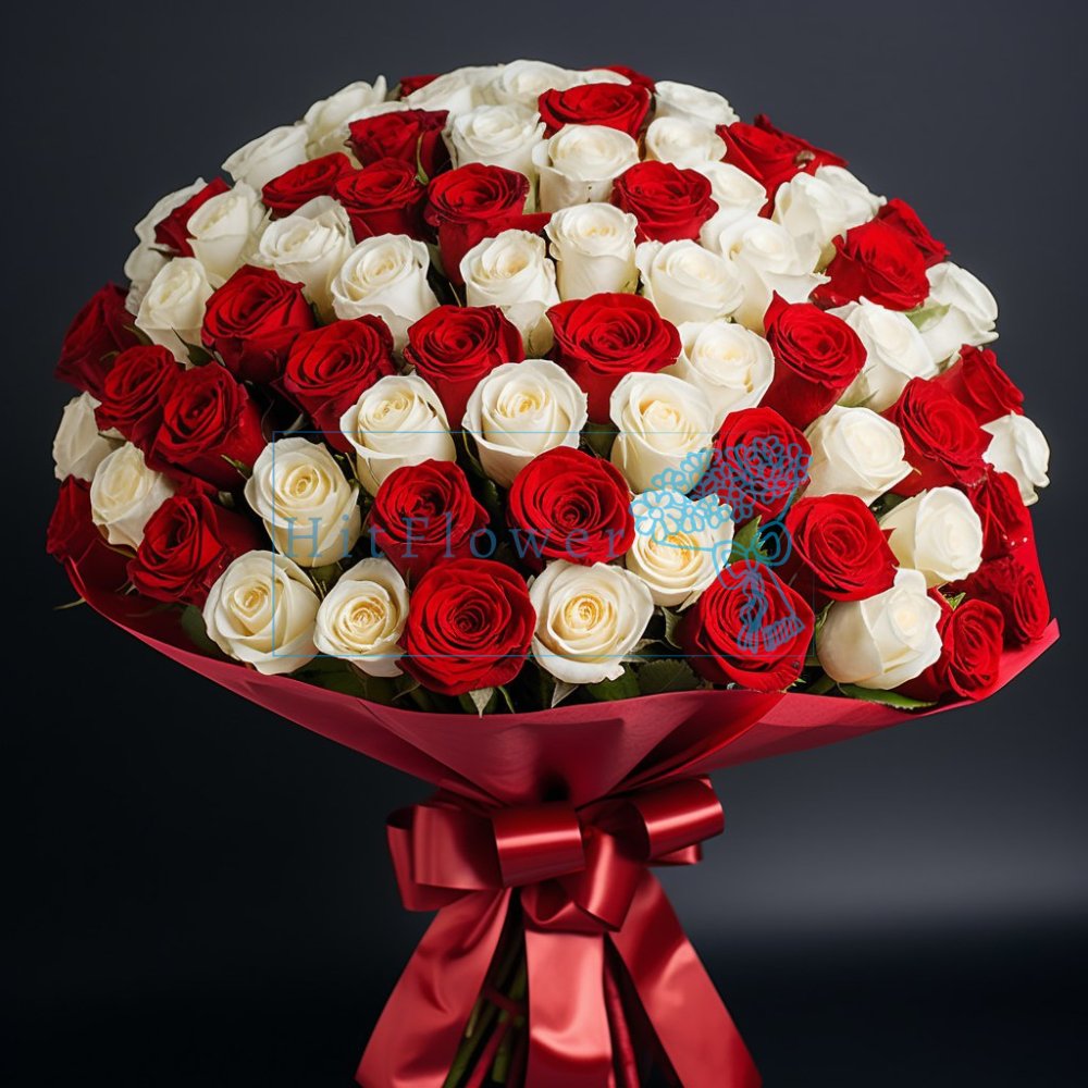 Букет 101 оттенок страсти Букет роз 101 оттенок страсти